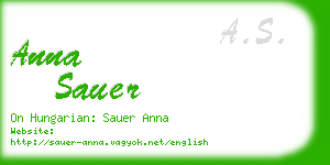 anna sauer business card